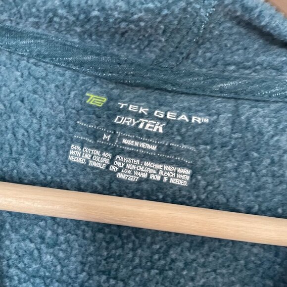 Tek Gear Teal DryTek Hooded Long Sleeve Tunic Sweatshirt M women's athletic - Picture 3 of 7